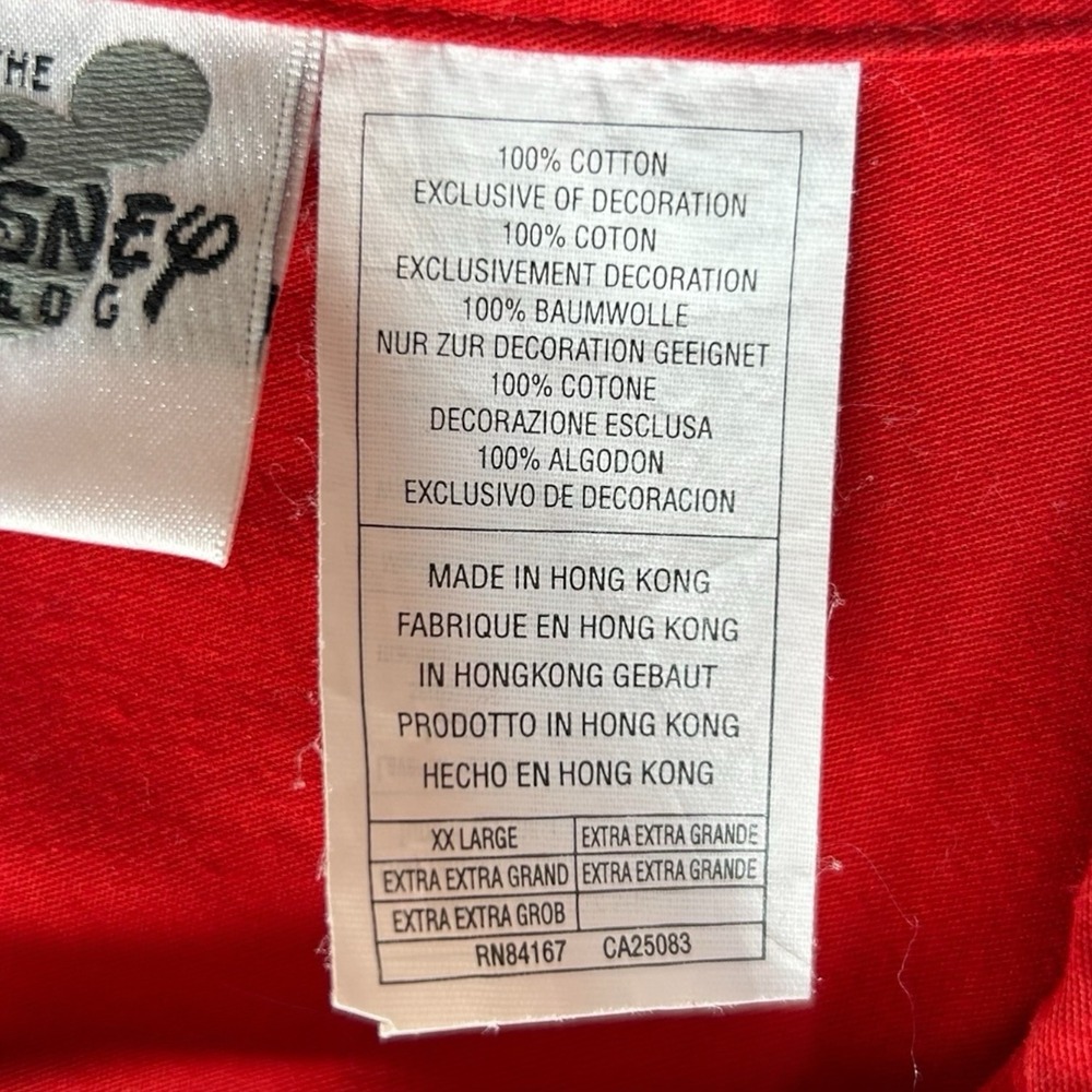 Vintage Disney Store Women's XL Winnie The Pooh Music Red Button Shirt Retro - Picture 8 of 12